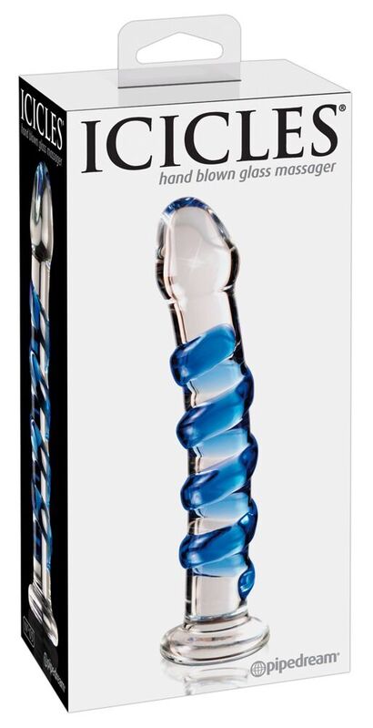 Skleněné dildo ICICLES N. 05