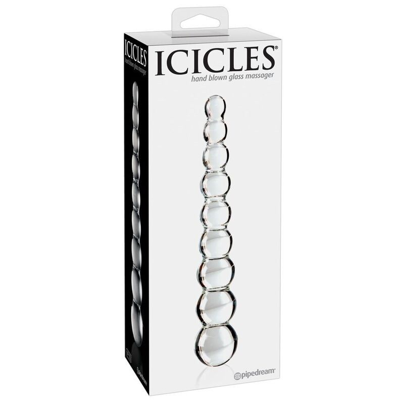 Skleněné dildo ICICLES N. 2, 22 cm