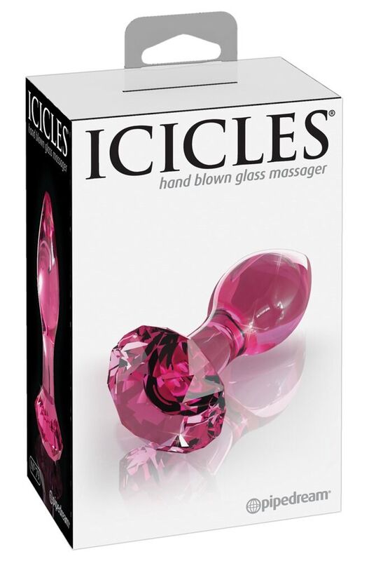Skleněný anální kolík ICICLES N. 79
