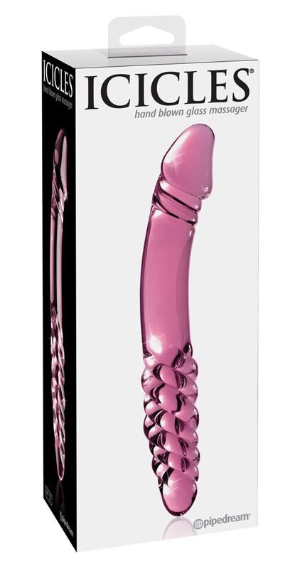ICICLES N. 57 skleněné dildo, oboustranné