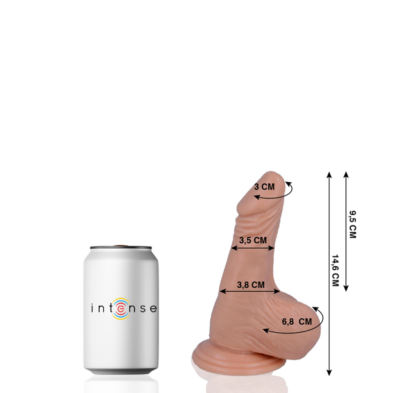 Realistické dildo MR. INTENSE s přísavkou, 14,6 cm