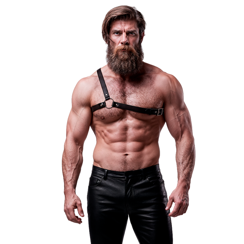 FETISH SUBMISSIVE ATTITUDE pánský postroj s překříženými pásky