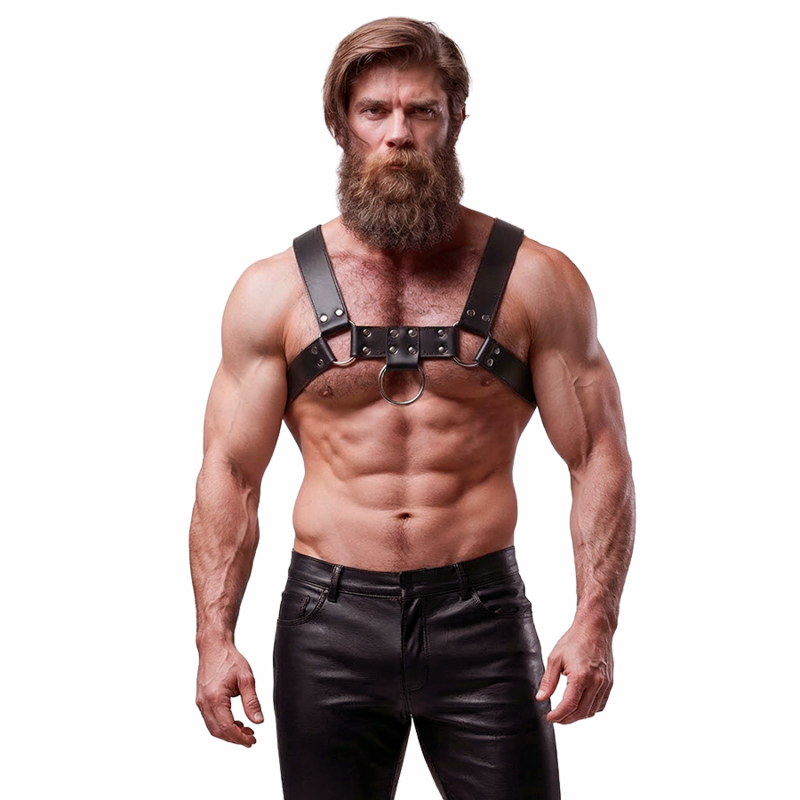 FETISH SUBMISSIVE ATTITUDE Pánský harness z veganské kůže
