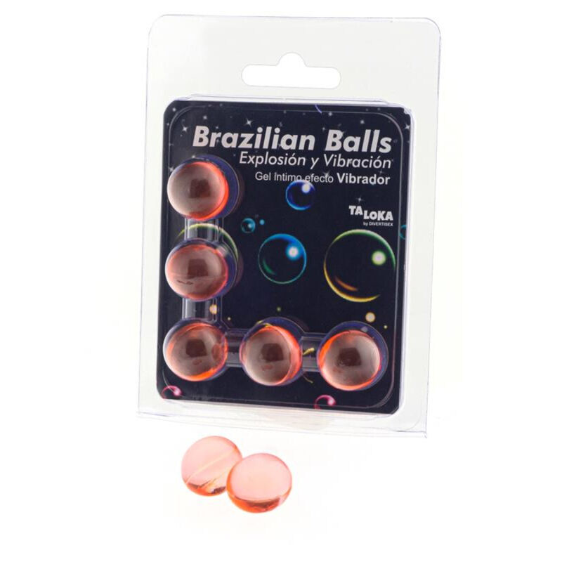TALOKA lubrikační gel s vibračním efektem, 5 brazilských kuliček