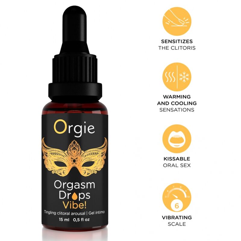 ORGIE Orgasm Drops Vibe, stimulační kapky, 15 ml