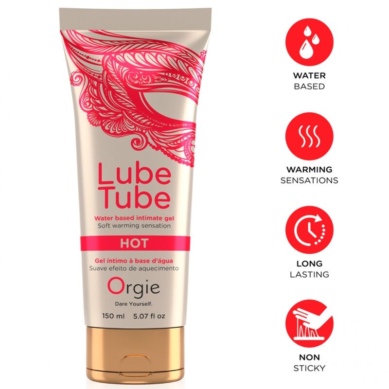 ORGIE Lube Tube Hot hřejivý lubrikační gel na vodní bázi, 150 ml