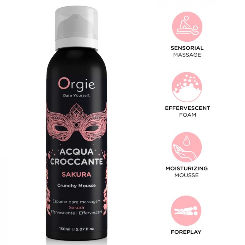 ORGIE Acqua Croccante Sakura Crunchy masážní pěna, 150 ml