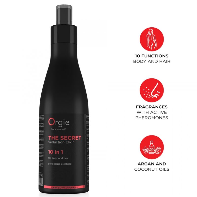 ORGIE The Secret Seduction Elixir, tělové mléko a vlasové tonikum, 200 ml