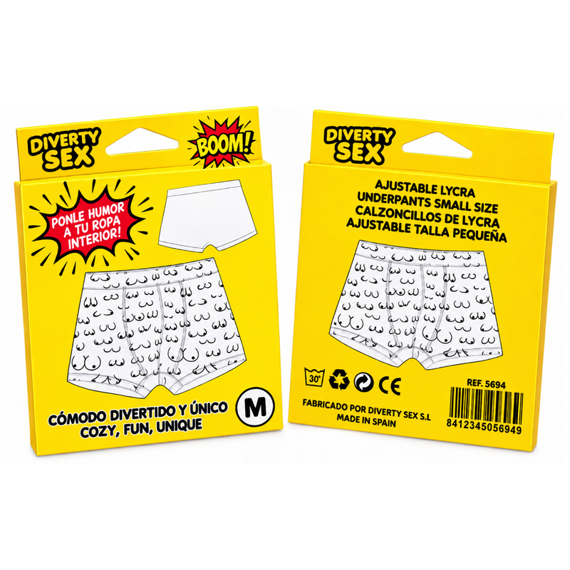 DIABLO PICANTE sexy boxerky s motivem na hrudi, velikost M