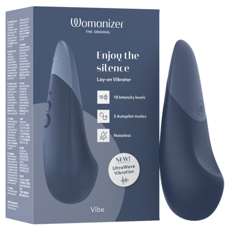 Womanizer Vibe Lay On vibrátor, tmavě modrý