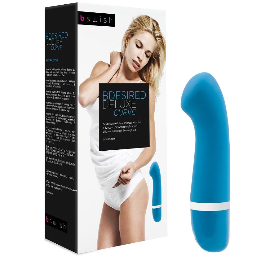 Minivibrátor B SWISH Bdesired Deluxe Curve, lagunově modrý