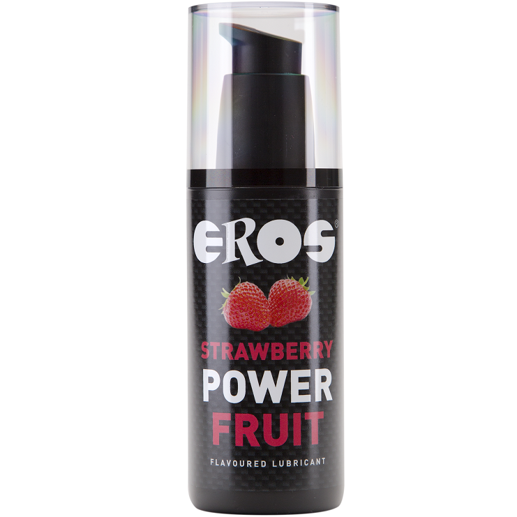 EROS POWER LINE lubrikační gel s jahodovou příchutí, 125 ml