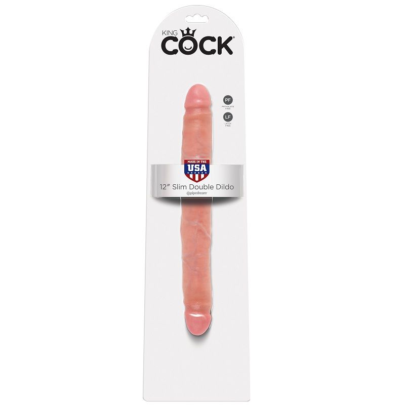 KING COCK Slim Double oboustranné dildo 30 cm