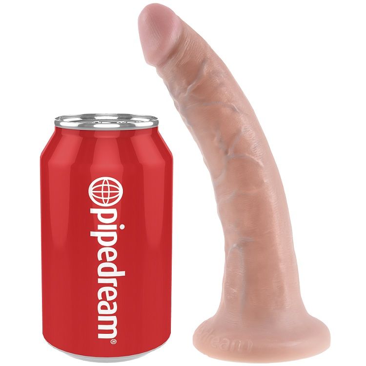 Dildo KING COCK 7 s přísavkou, tělové, 17,8 cm