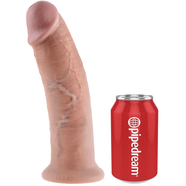 Dildo KING COCK s přísavkou, tělové barvy, 25,4 cm