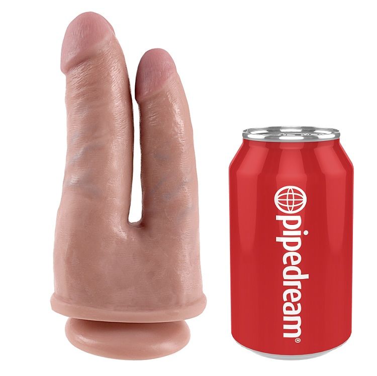 KING COCK Double Penetrator, realistický dildo s přísavkou