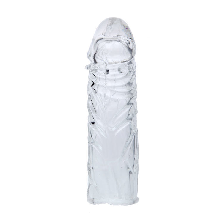 Průhledný silikonový návlek na penis BAILE FOR HIM, 13 cm