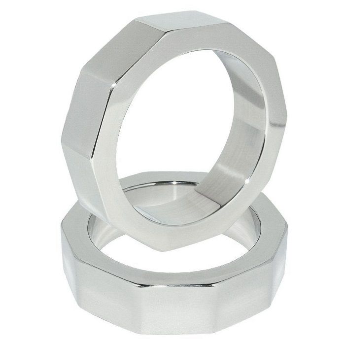METAL HARD penisový kroužek bez vibrací na penis a varlata, 55 mm