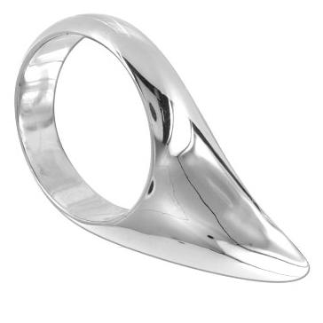 METAL HARD Teardrop penisový kroužek bez vibrací z oceli, cca 5 cm