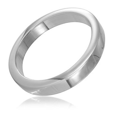 METAL HARD penisový kroužek bez vibrací z chirurgické oceli, 4 cm