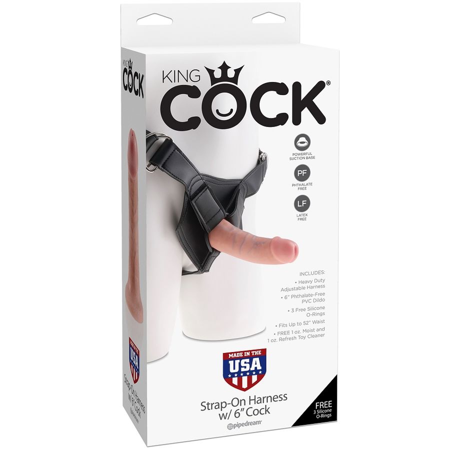 Strap on set KING COCK s penisem dlouhým 15,20 cm