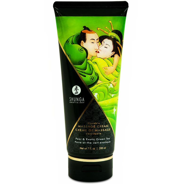 Masážní krém Shunga s hruškou a zeleným čajem, 200 ml
