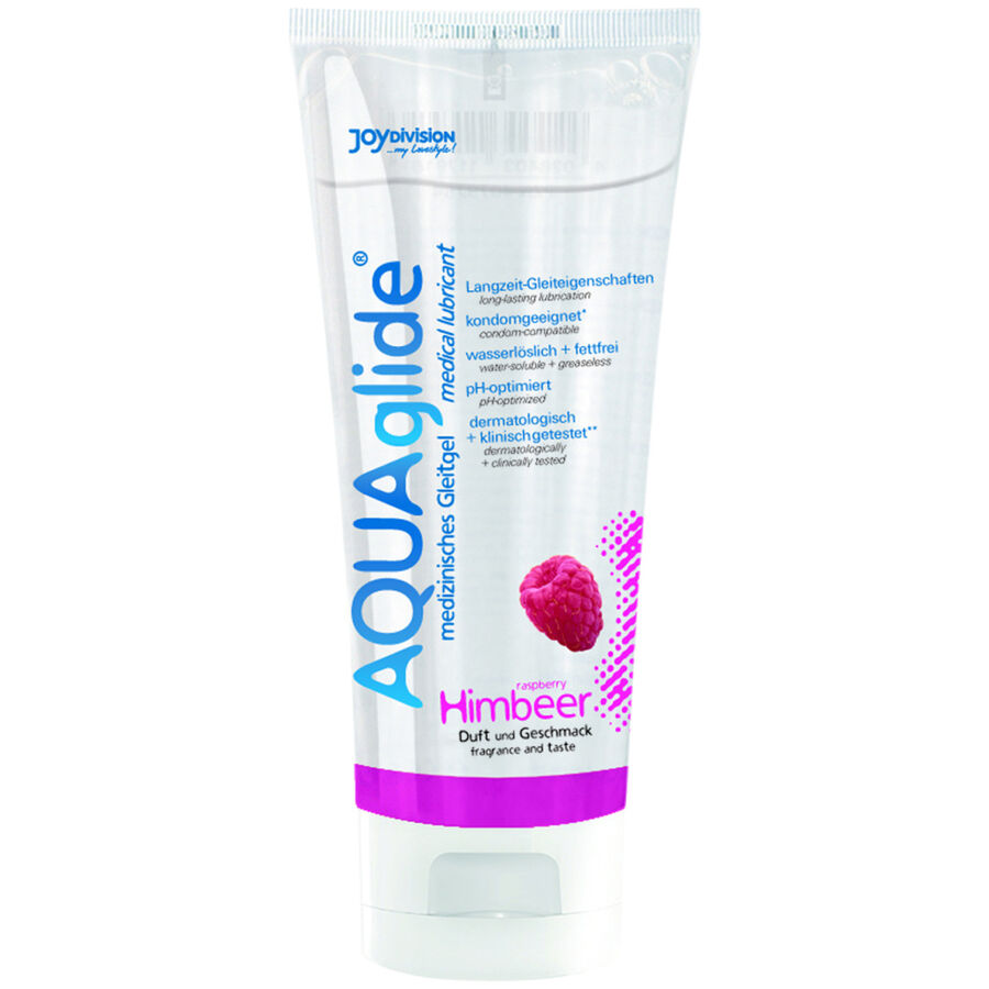 JOYDIVISION AQUAglide lubrikační gel s malinovou příchutí, 100 ml