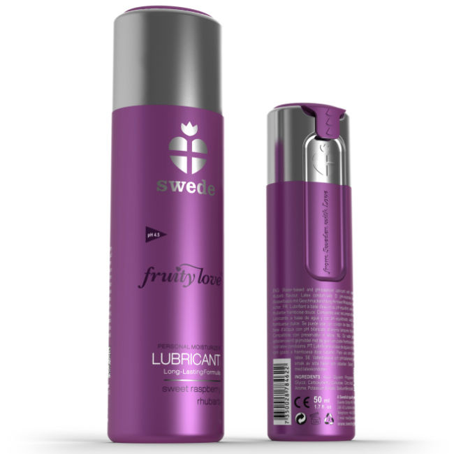 Swede Fruity Love lubrikační gel s příchutí maliny a rebarbory, 50 ml