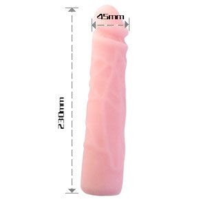 Realistické silikonové dildo BAILE, 23 cm