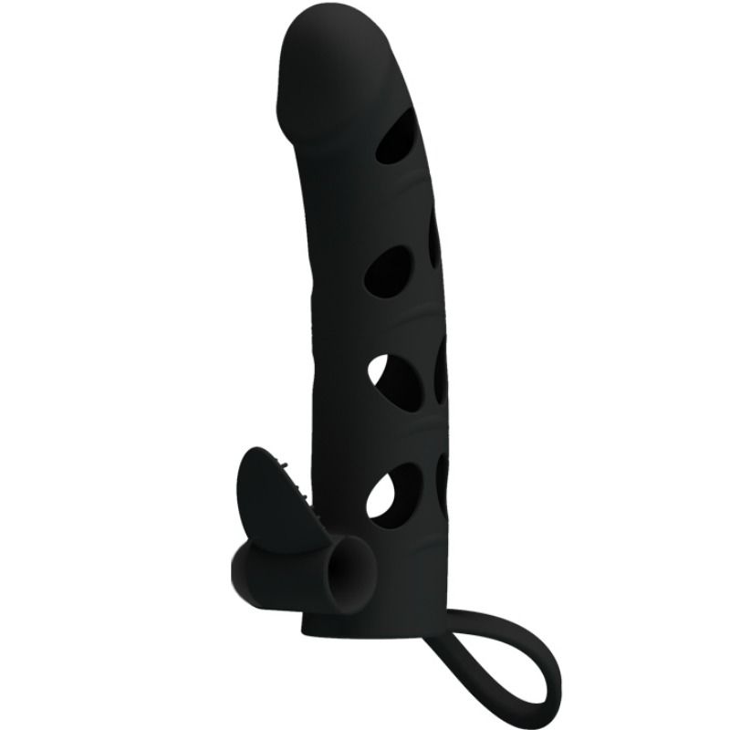 Penisová návleka Pretty Love s vibracemi, 15,2 cm