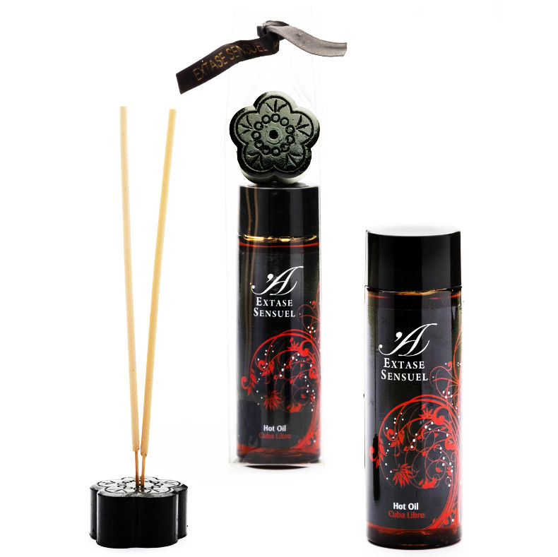 Extase Sensual Cuba Libre hřejivý masážní olej pro erotickou masáž, 100 ml