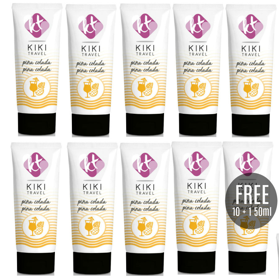 Veganský pečující lubrikační gel na vodní bázi s příchutí piña colady 50 ml KIKÍ TRAVEL