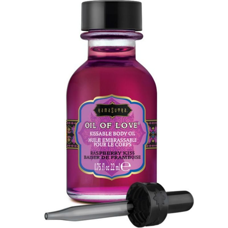 KamaSutra Oil of Love olej na líbání s malinovou příchutí, 22 ml