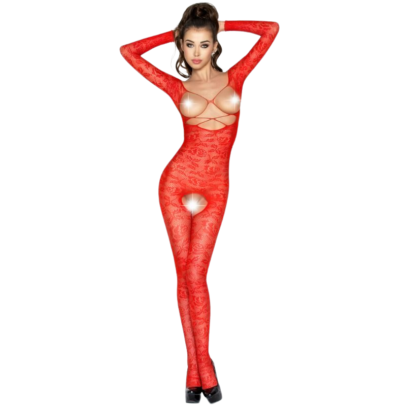 Červené síťované body PASSION WOMAN BS031