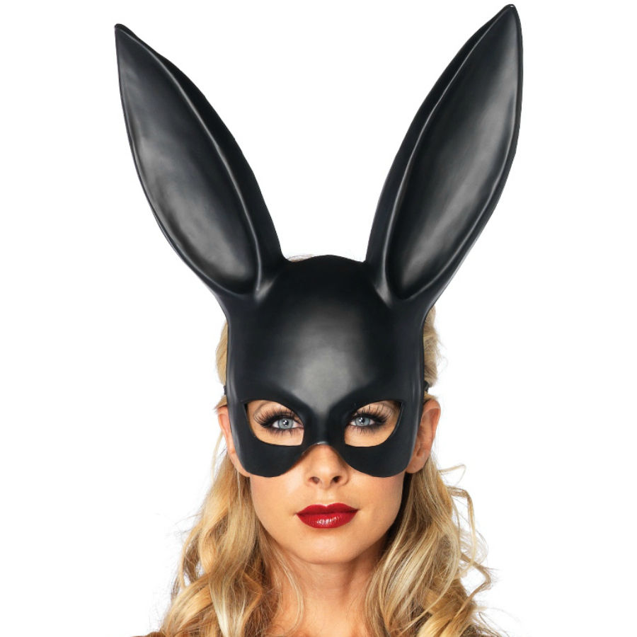 LEG AVENUE Masquerade, černá maska s králičím motivem