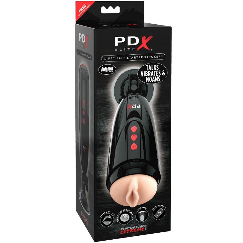 PDX ELITE Dirty Talk Starter vibrační masturbátor