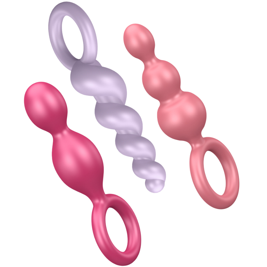 Satisfyer sada análních kolíků se 3 kolíky, vícebarevná