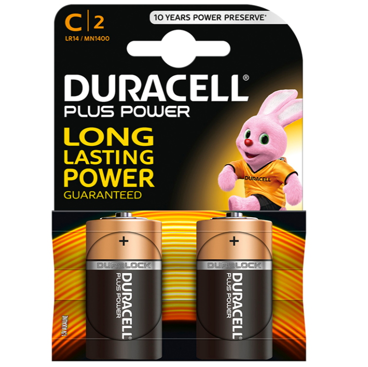 Alkalická baterie C LR14 s dlouhou výdrží pro zařízení, 50 × 26 mm DURACELL