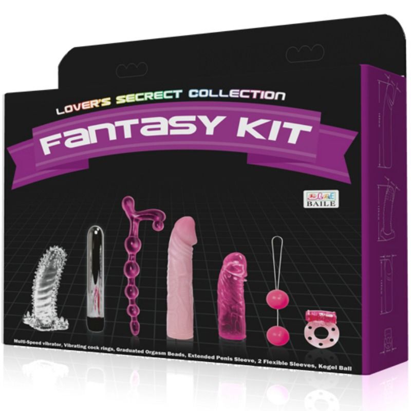 BAILE Lovers Secret Fantasy Kit, dárková sada erotických pomůcek se 7 díly