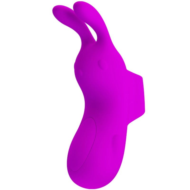 Prstový vibrátor Pretty Love s nástavcem ve tvaru králíčka