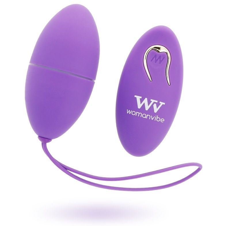 Fialové vibrační vajíčko Womanvibe Alsan s dálkovým ovládáním