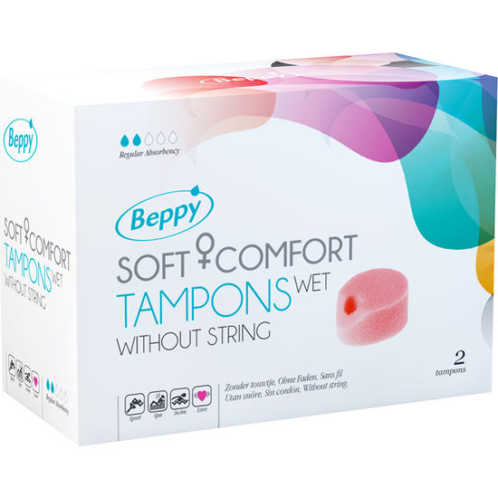 BEPPY Soft Comfort Wet tampony bez šňůrky, 2 kusy