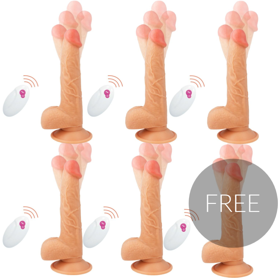 Realistické silikonové dildo s dálkovým ovládáním a přísavkou CYBER SILICOCK