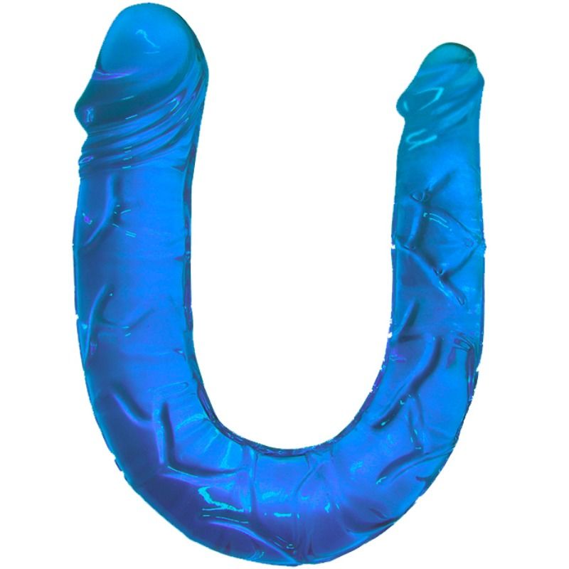 Oboustranné dildo BAILE v modré barvě