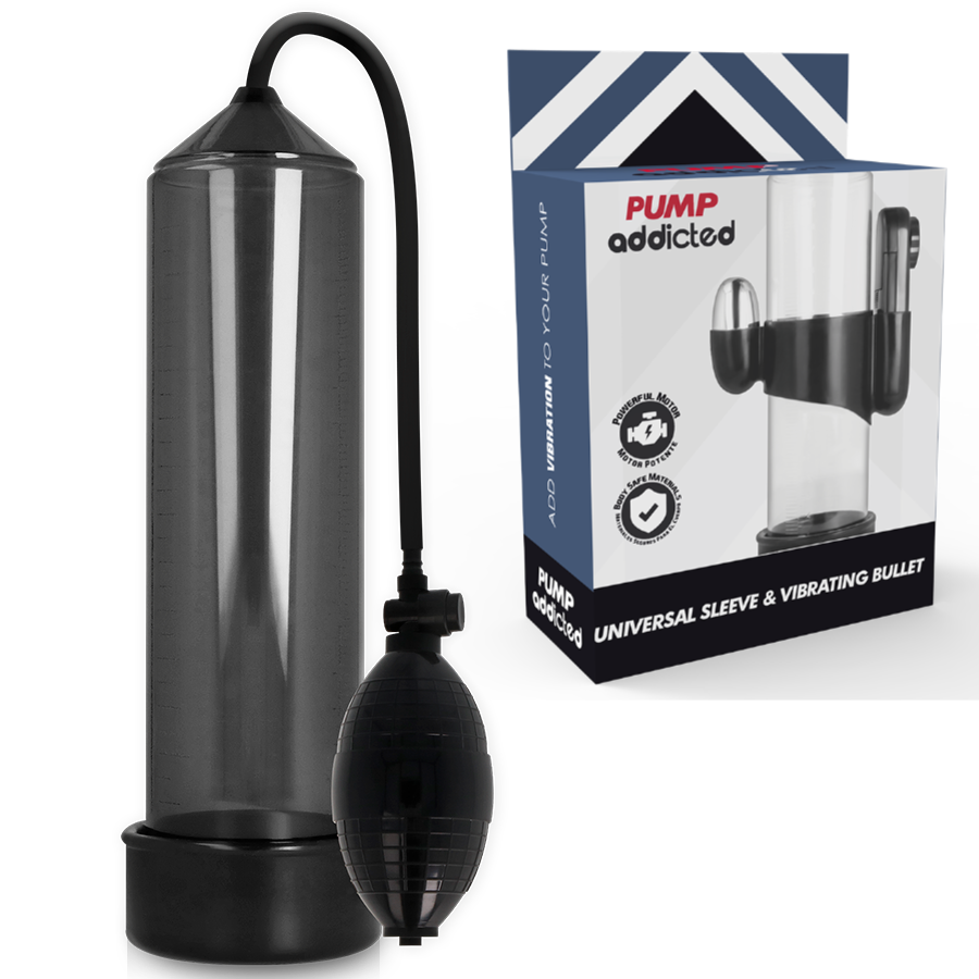 Penispumpa PUMP ADDICTED RX3 s vibrátorem, černá