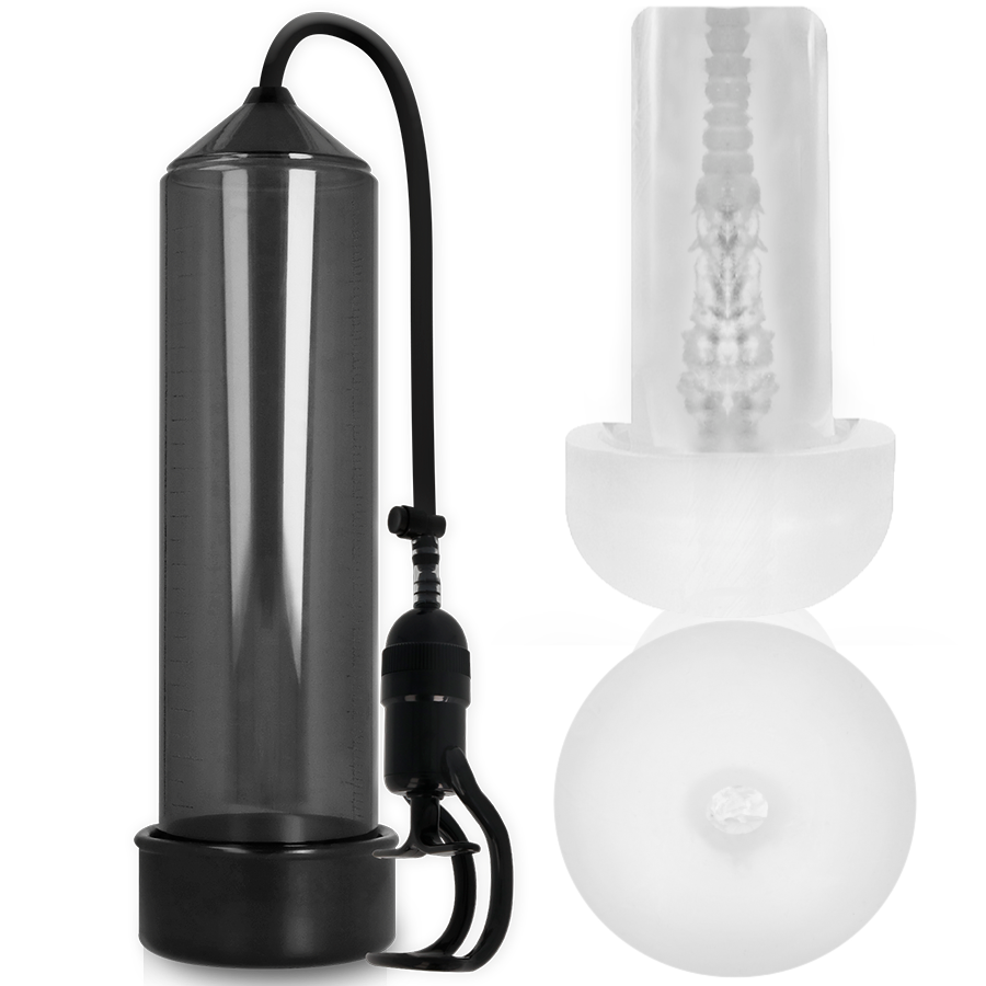 PUMP ADDICTED RX5 penisová pumpa s masturbátorem, černá