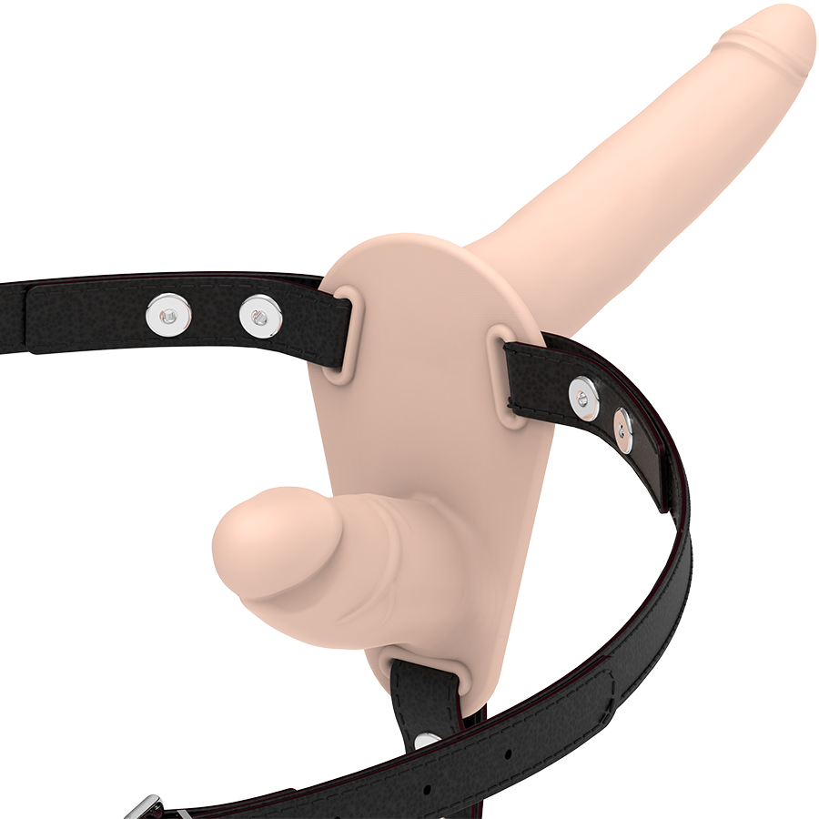 FETISH SUBMISSIVE HARNESS Postroj na strap on se dvěma dildy