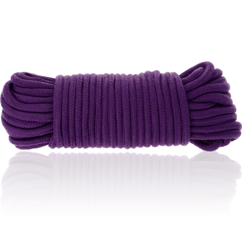 Bavlněný provaz na bondage 20 m, fialový, pro pohodlné svazování DARKNESS