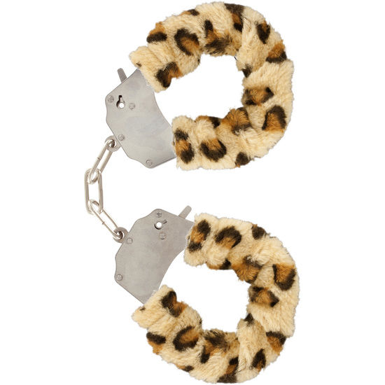Plyšová pouta TOYJOY Furry Fun s leopardím vzorem