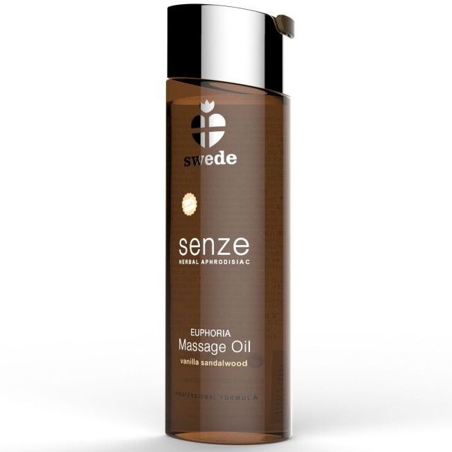 Masážní olej SWEDE Euphoria s vůní vanilky a santalového dřeva, 75 ml